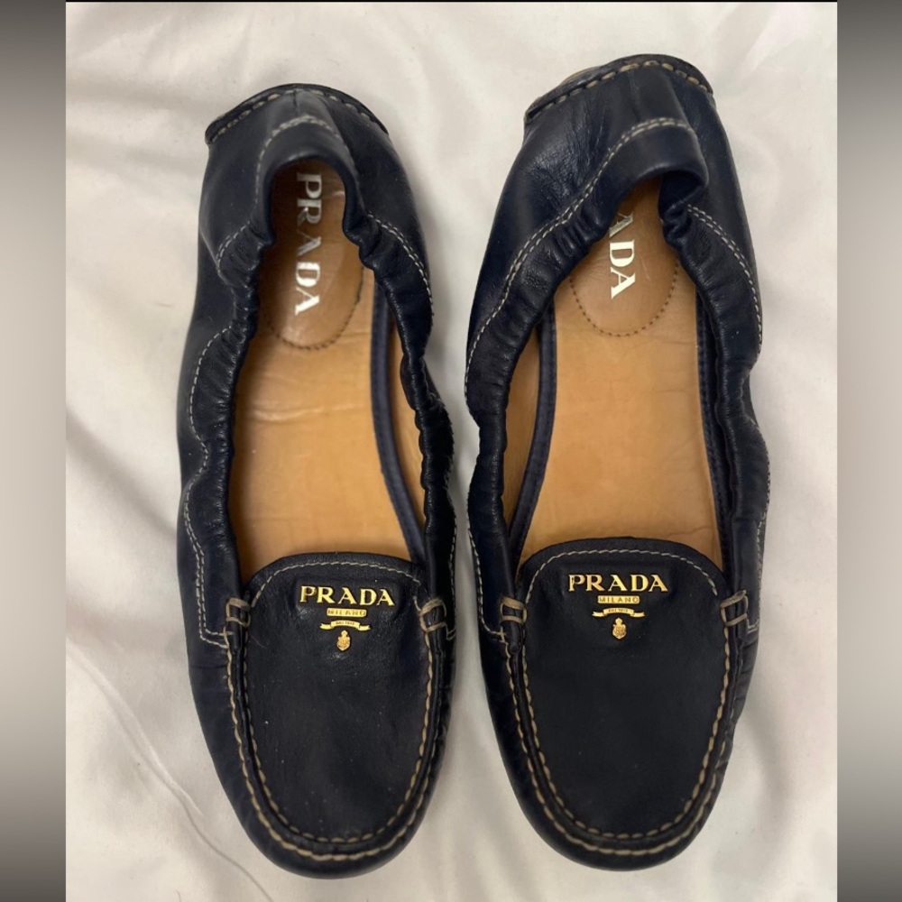 Authentic Prada driving loafers 35.5
